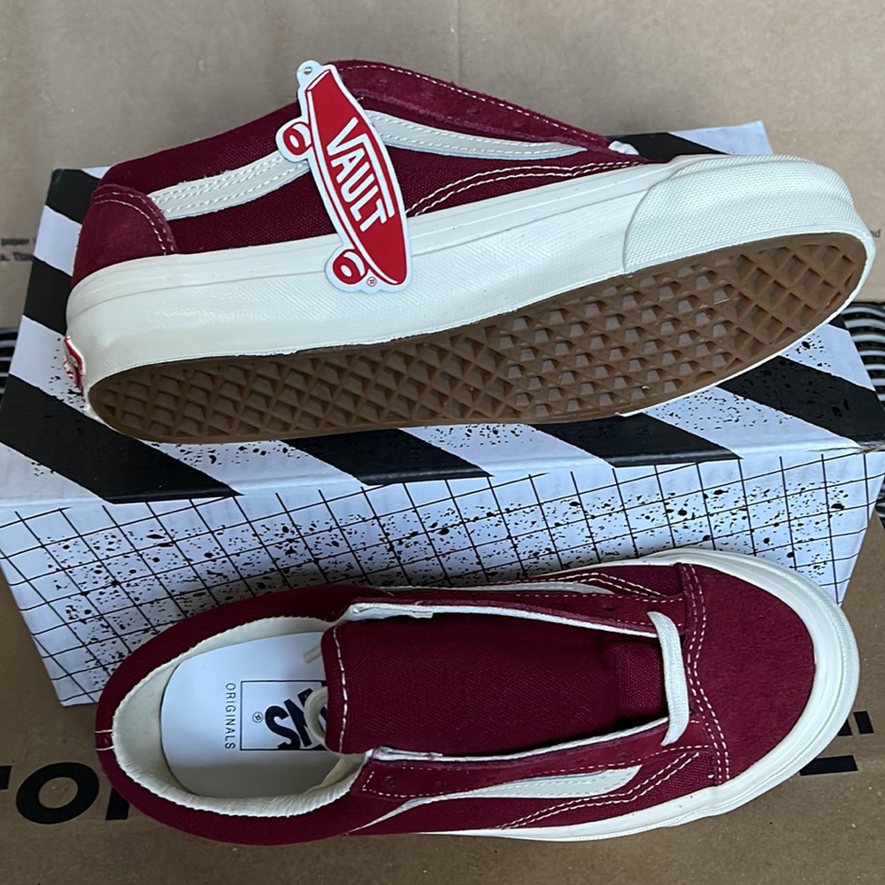 Vans Og Style 36 Lx Suede/Canvas Pomegranate/Classic White WMNS - Picture 3 of 16